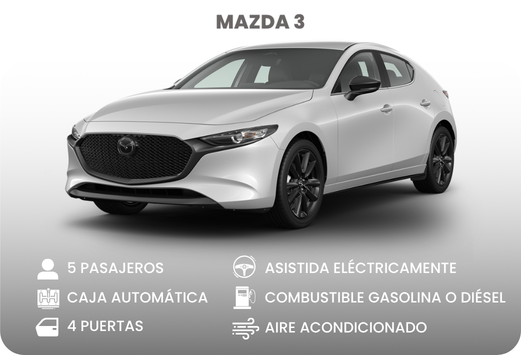 Alquiler de carros premium en Cali - Mazda 3