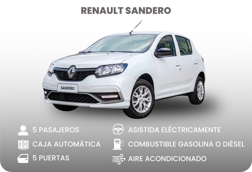 Alquiler de vehículos económicos en Cali - Renault Sandero