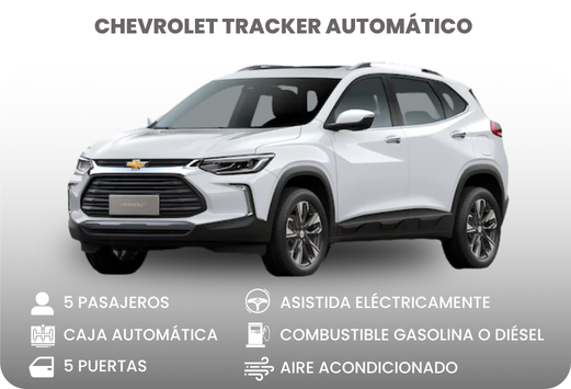 Renta de vehículos en el aeropuerto de Cali - Chevrolet Tracker