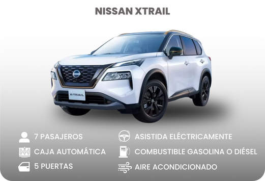 Alquiler de camionetas familiares en Cali - Nissan X-Trail